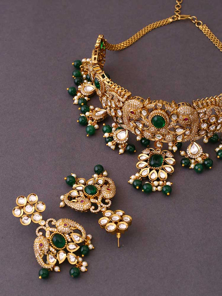 Emerald Vignesh Hasli Victorian Jewellery Set - New Arrival