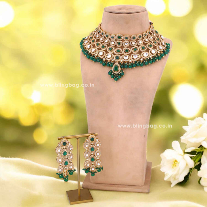 Emerald Vihaani Bridal Jewellery Set