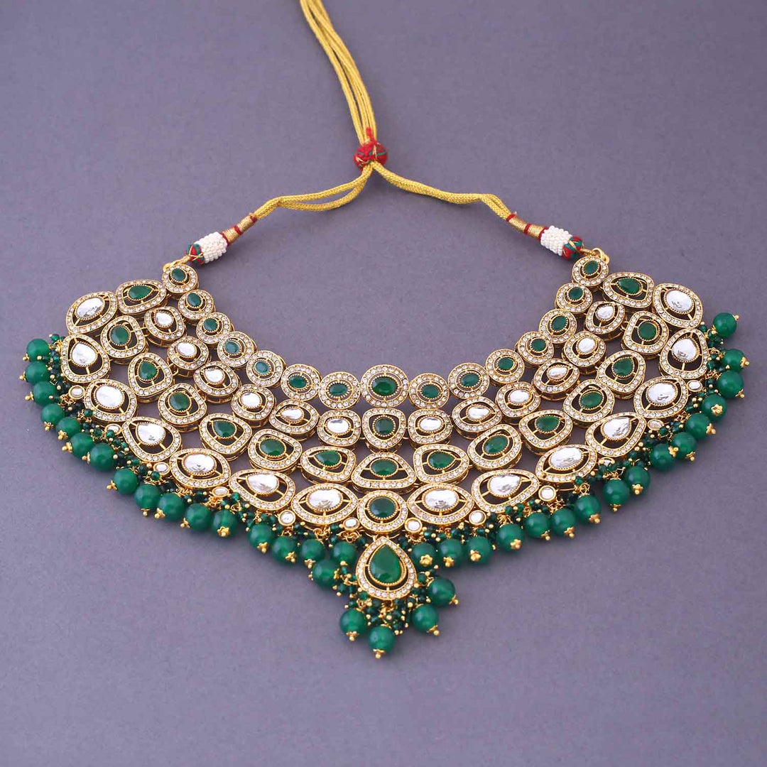 Emerald Vihaani Bridal Jewellery Set