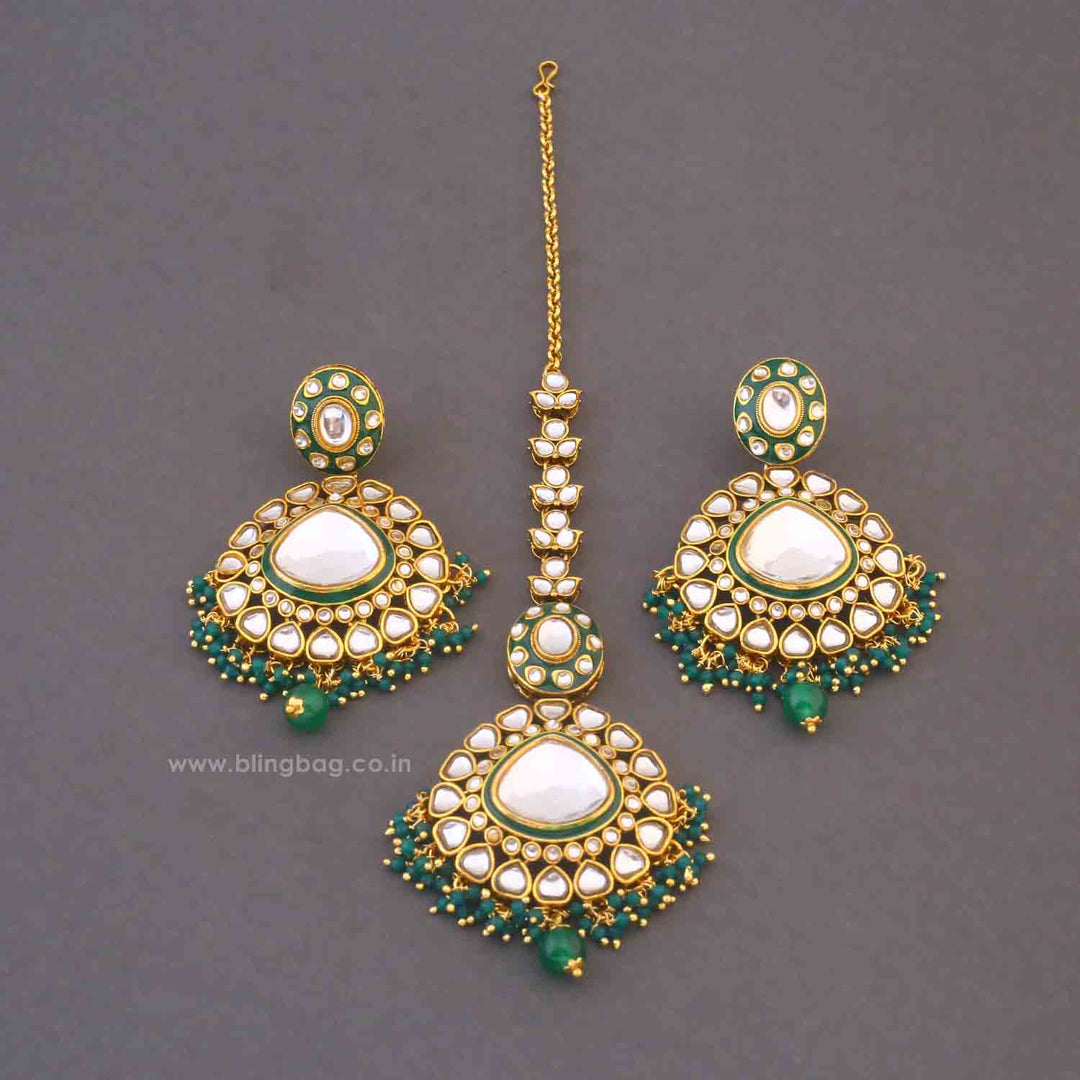 Emerald Vilasini Maang Tikka