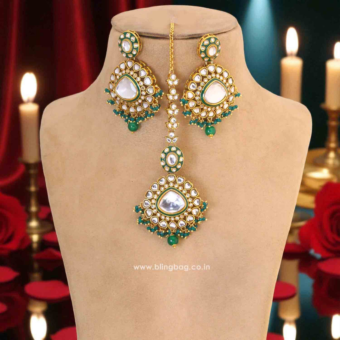 Emerald Vilasini Maang Tikka