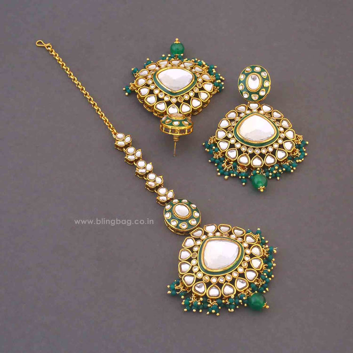 Emerald Vilasini Maang Tikka