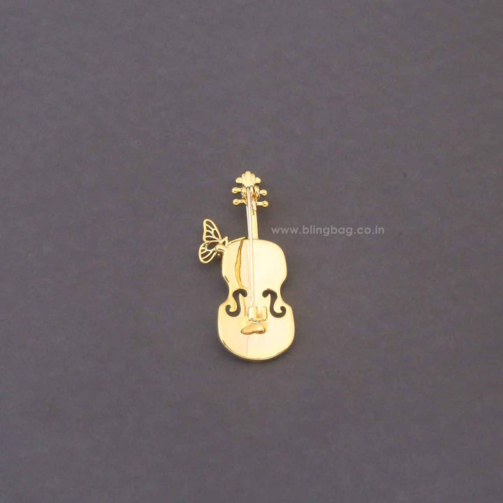 Multicolor Violin Brooch