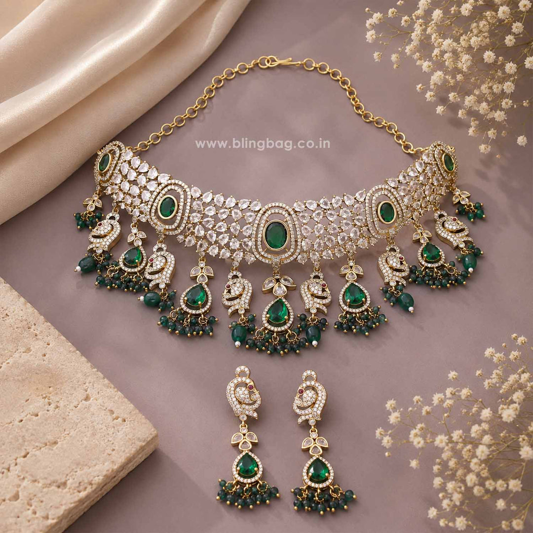 Emerald Viraa Hasli Victorian Jewellery Set - New Arrival