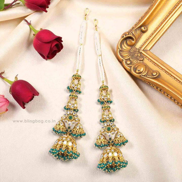 Emerald Vitika Sahara Jhumkis