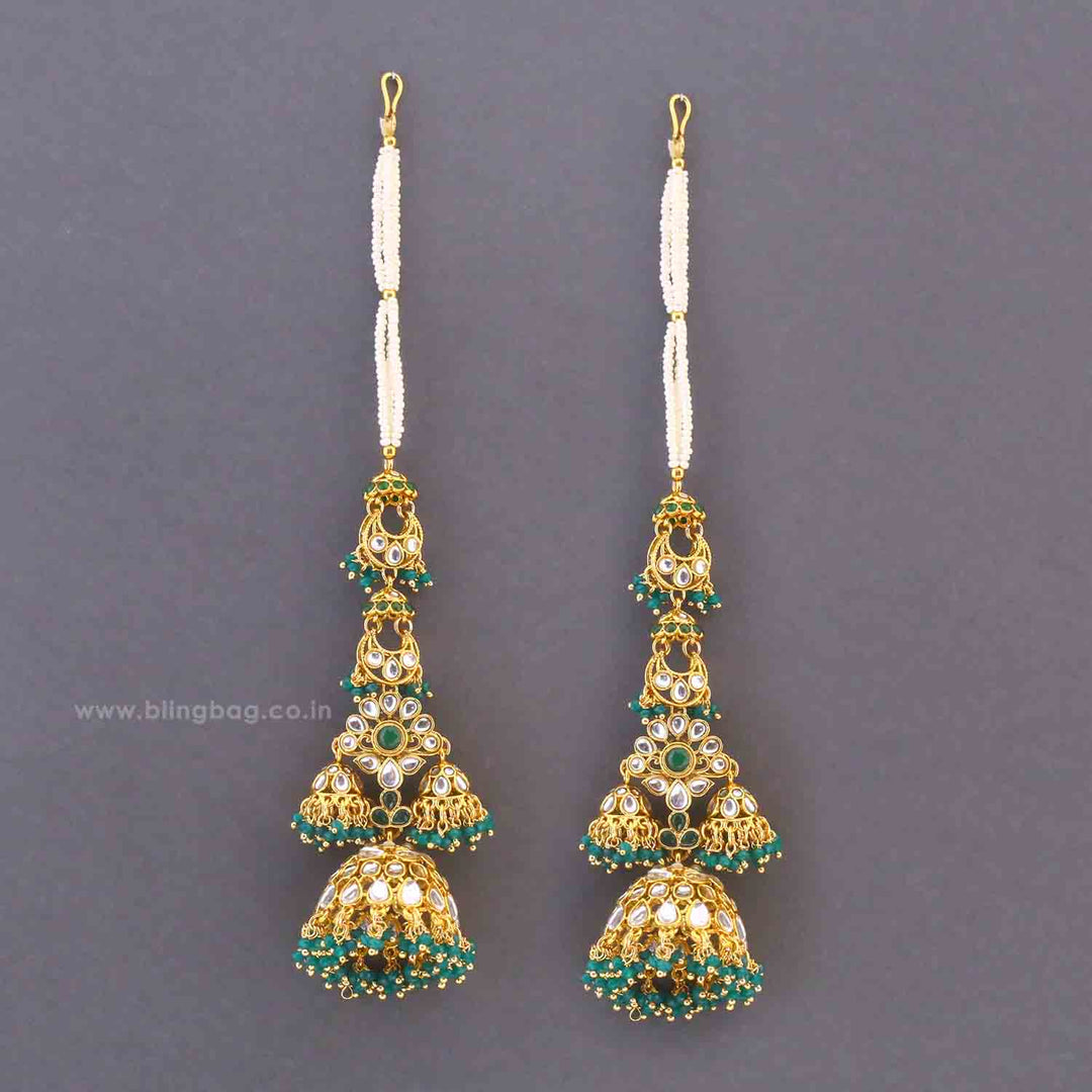 Emerald Vitika Sahara Jhumkis