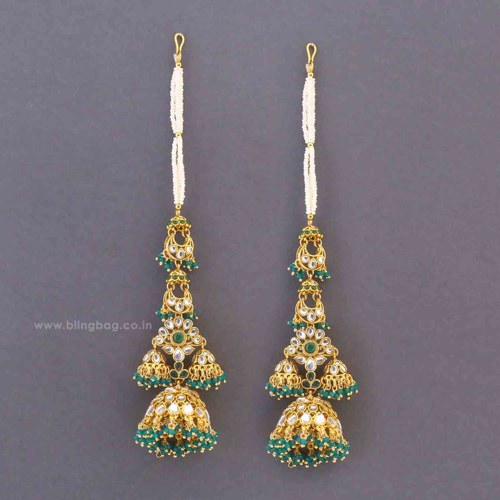 Emerald Vitika Sahara Jhumkis