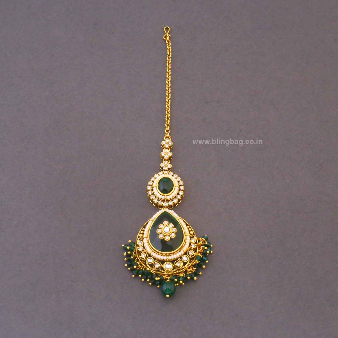Emerald Vrishaliya Bridal Jewellery Set
