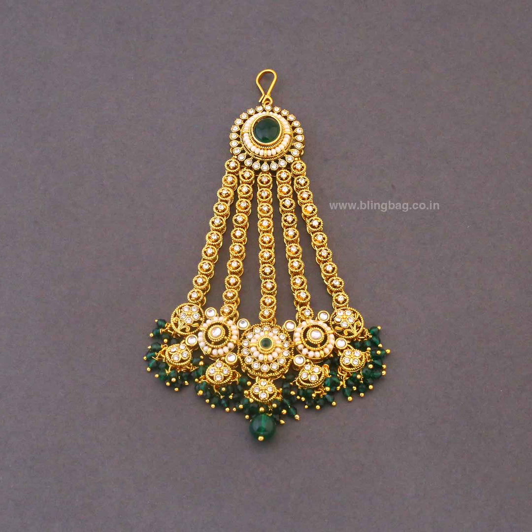 Emerald Vrishaliya Bridal Jewellery Set