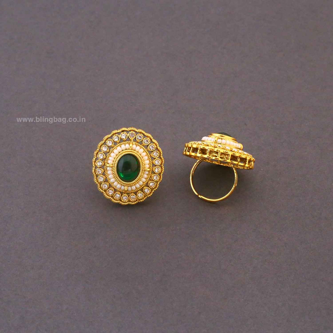 Emerald Vrishaliya Bridal Jewellery Set