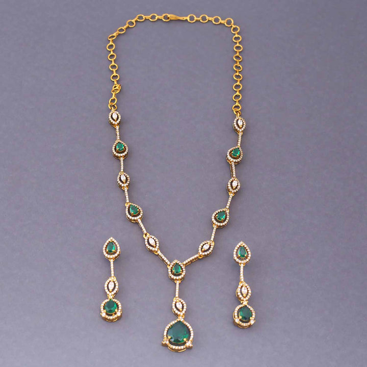 Emerald Vrishti Victorian Jewellery Set - New Arrival