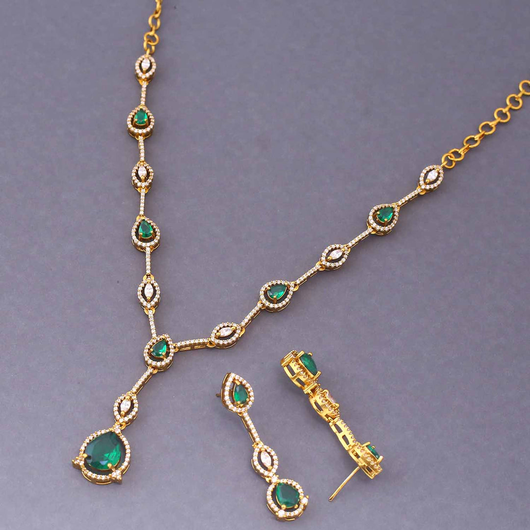 Emerald Vrishti Victorian Jewellery Set - New Arrival