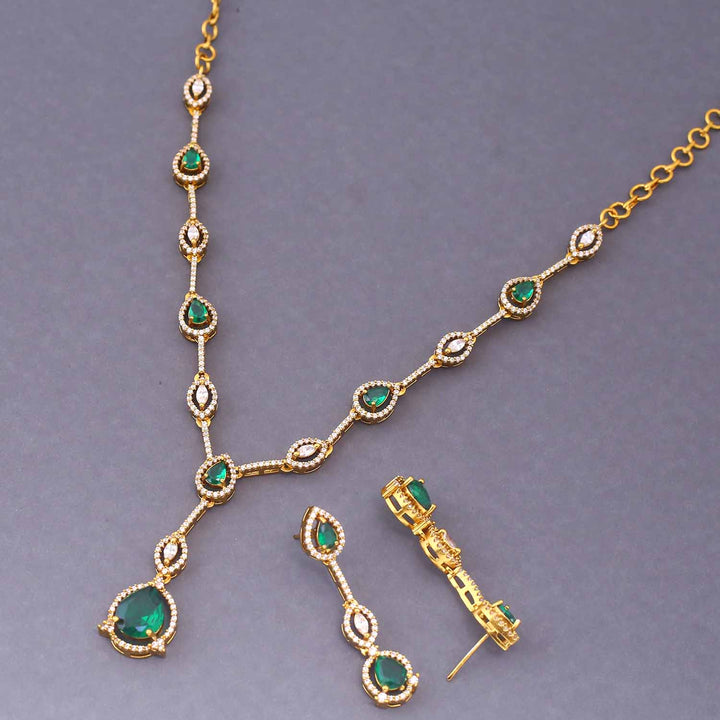 Emerald Vrishti Victorian Jewellery Set - New Arrival
