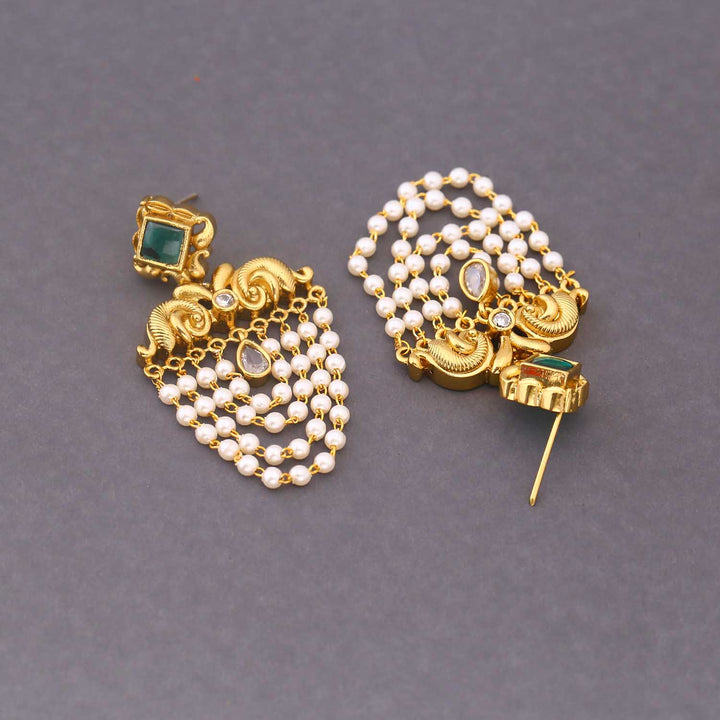 Emerald Vritti Antique Danglers