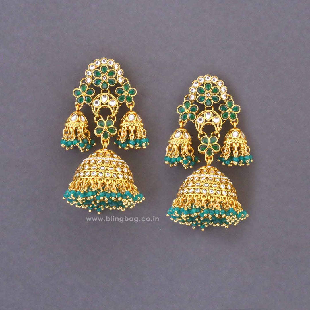 Emerald Wasti Jhumkis