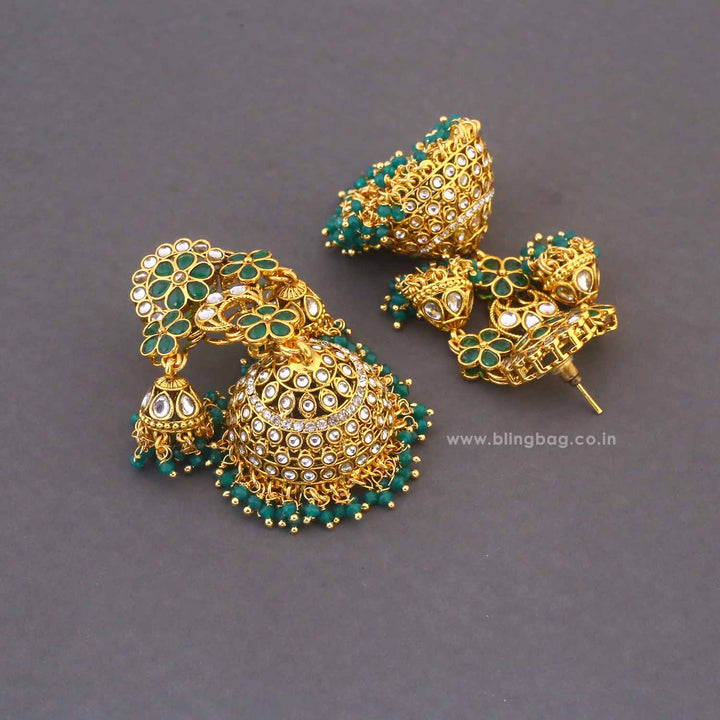 Emerald Wasti Jhumkis