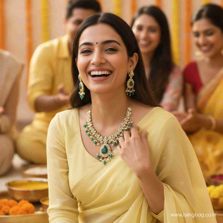 Emerald Wesira Victorian Jewellery Set - New Arrival