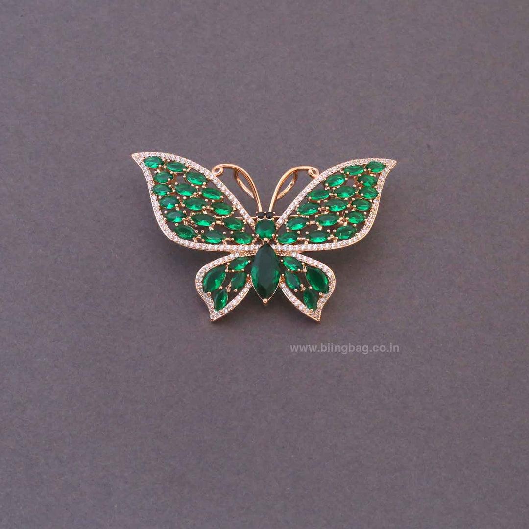 Emerald Wings Brooch