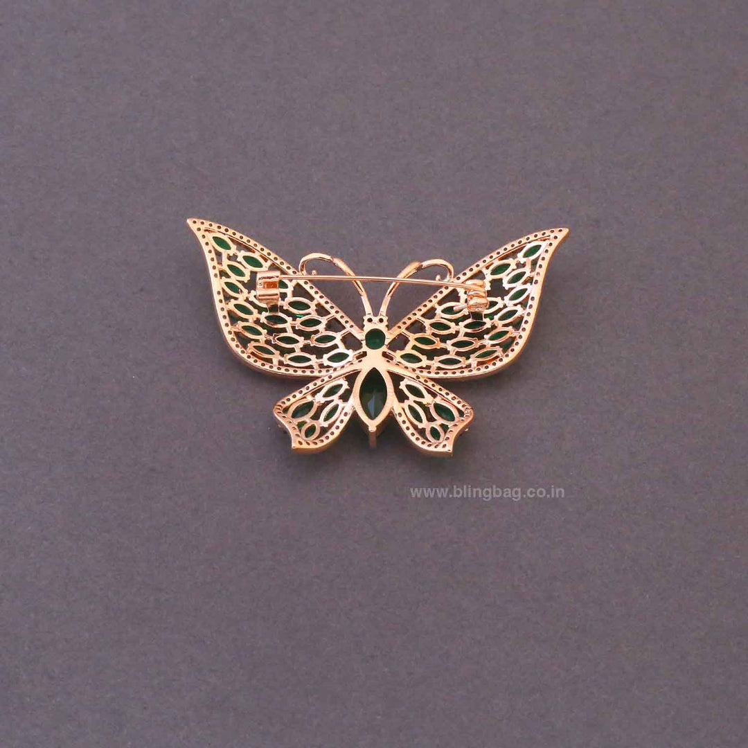 Emerald Wings Brooch