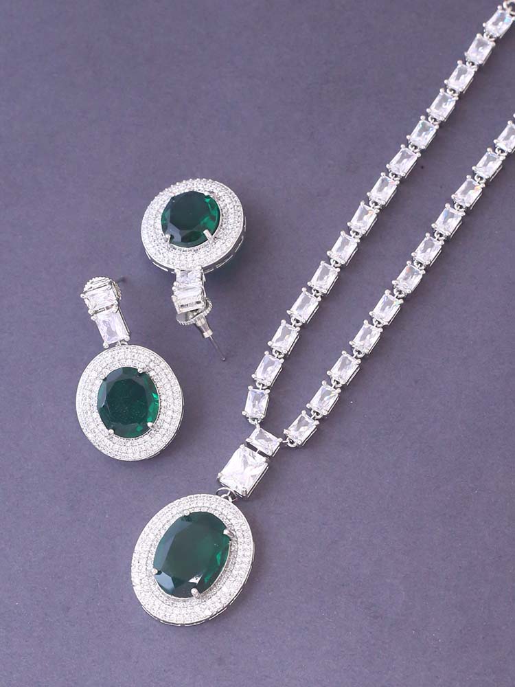 Emerald Wren Pendant Set