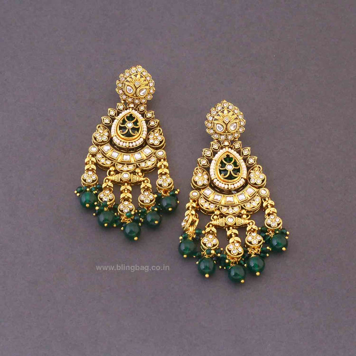 Emerald Yagna Kundan Bridal Jewellery Set
