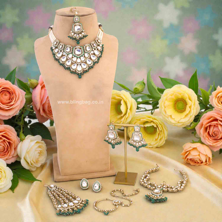 Emerald Yajna Bridal Jewellery Set
