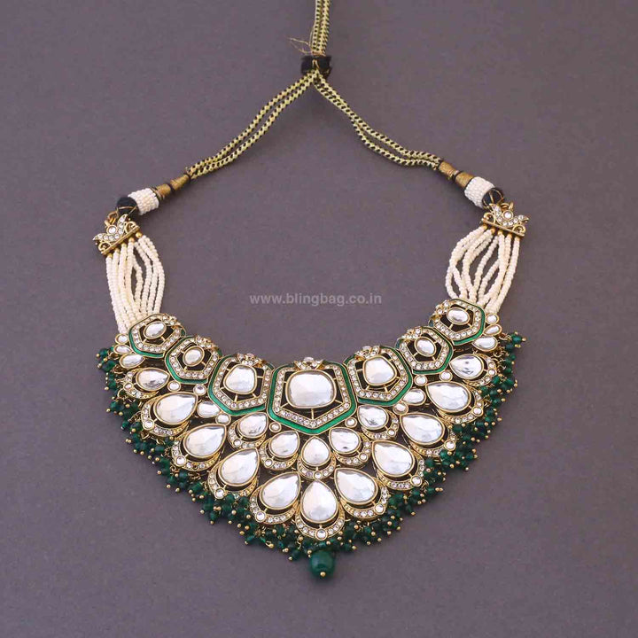 Emerald Yajna Bridal Jewellery Set