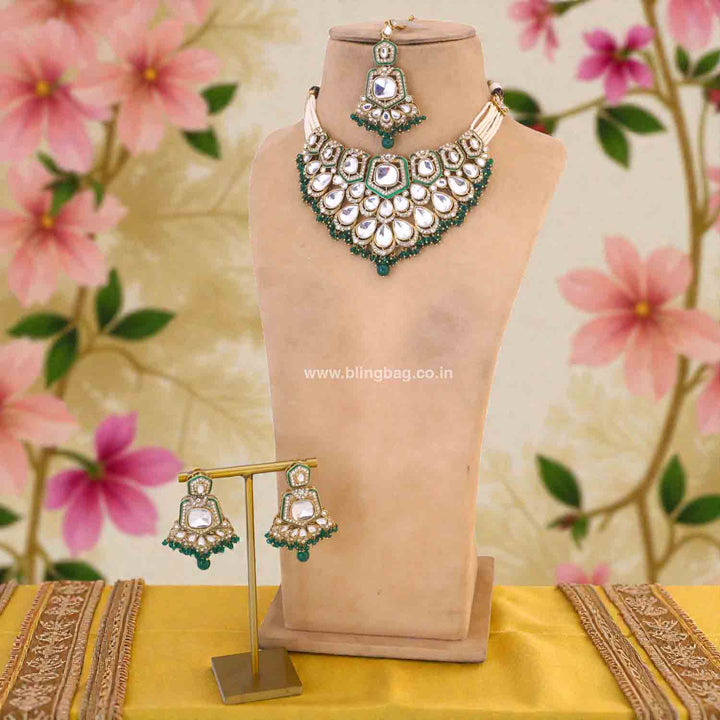 Emerald Yajna Bridal Jewellery Set