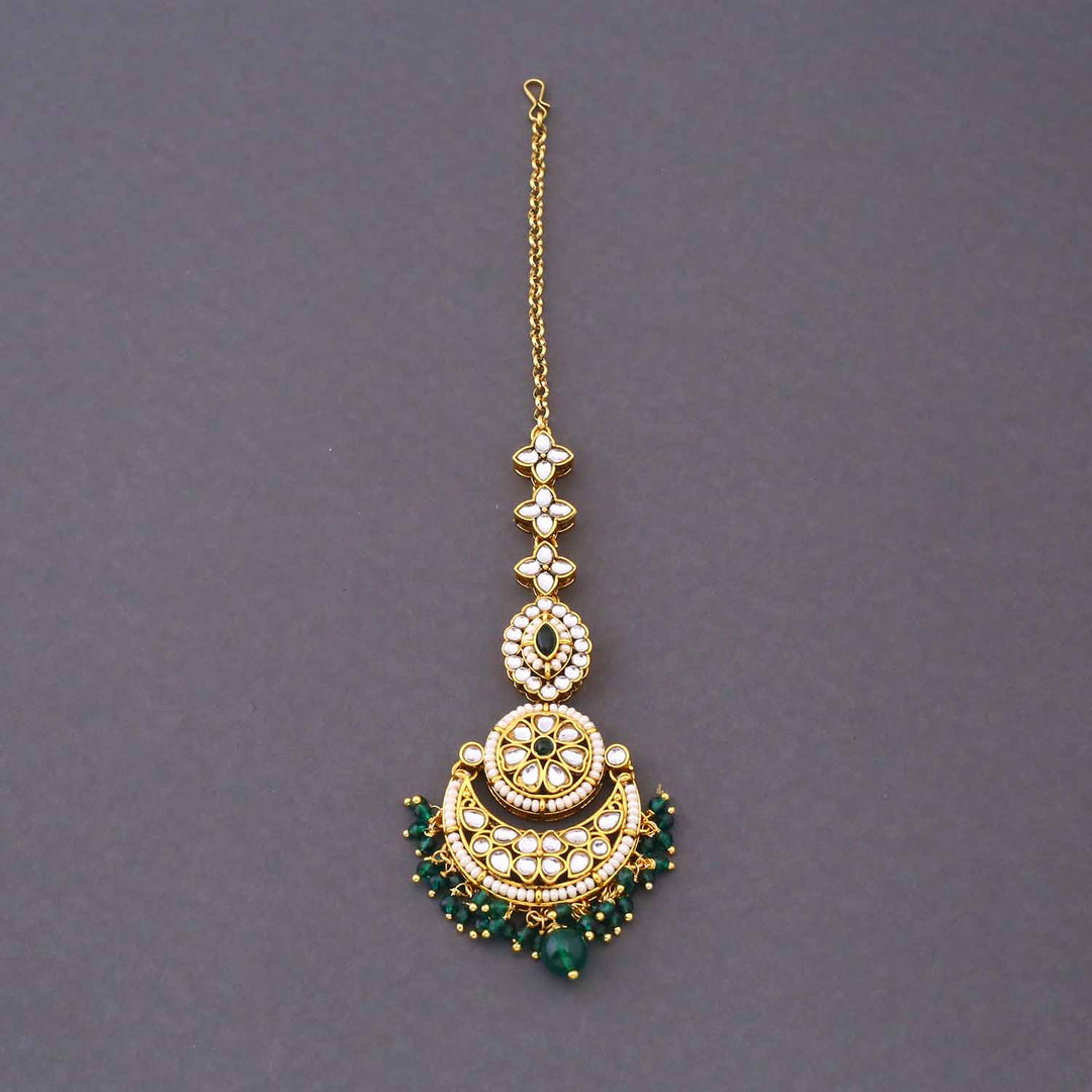 Emerald Yamika Kundan Bridal Jewellery Set