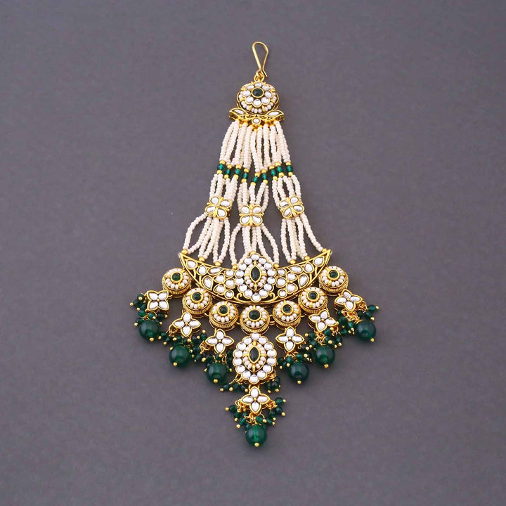 Emerald Yamika Kundan Bridal Jewellery Set
