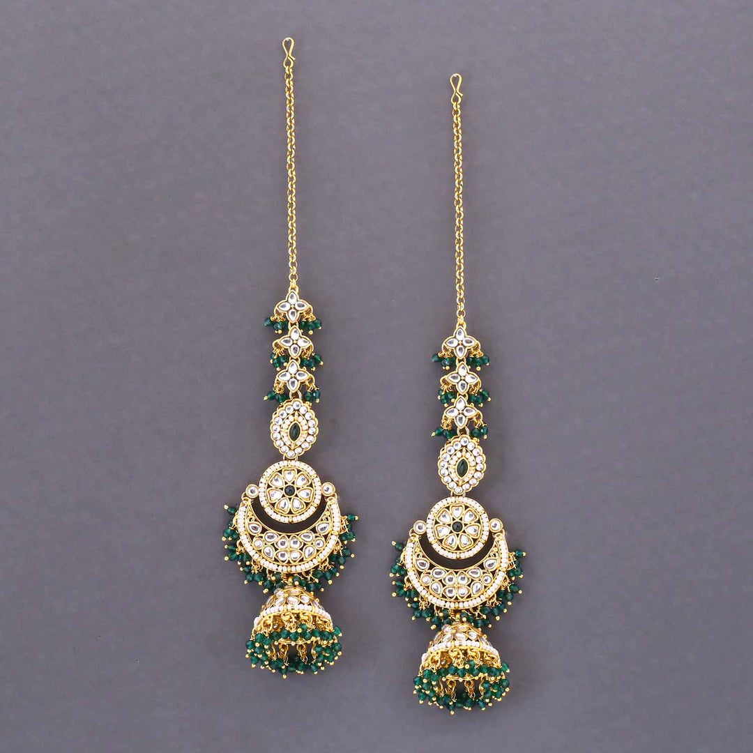Emerald Yamika Kundan Bridal Jewellery Set