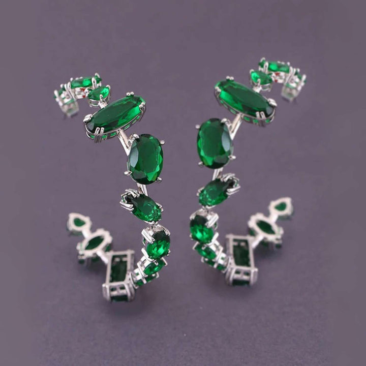 Emerald Yanin Zirconia Hoops