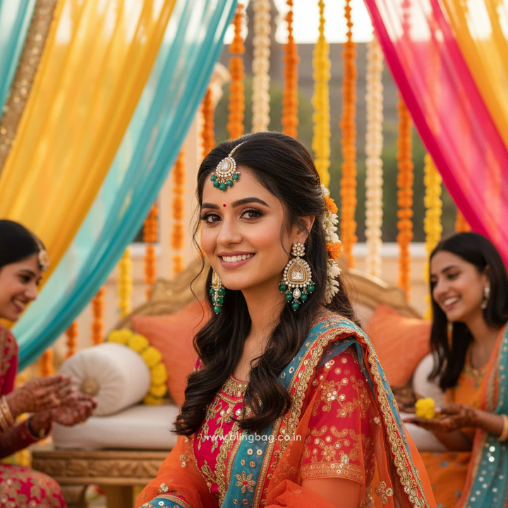 Emerald Yonita Maang Tikka