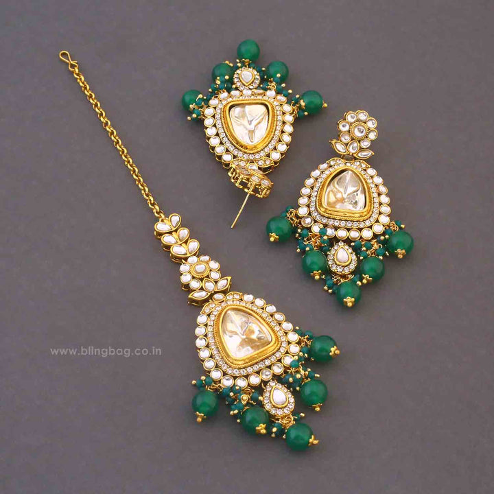 Emerald Yonita Maang Tikka