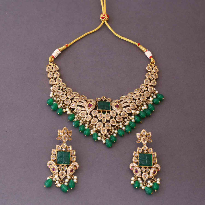 Emerald Zaraana Victorian Jewellery Set- New Arrival