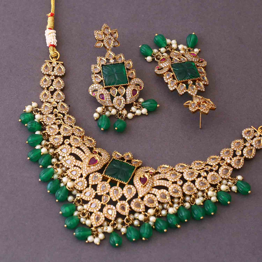 Emerald Zaraana Victorian Jewellery Set- New Arrival