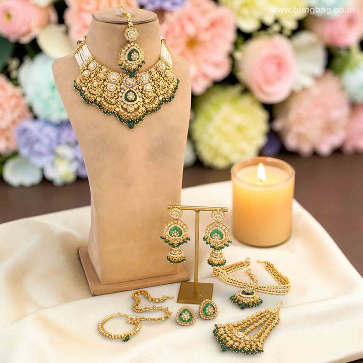 Emerald Zayyani Bridal Jewellery Set