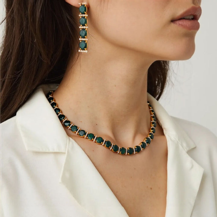 Emerald Zilpa Victorian Jewellery Set - New Arrival