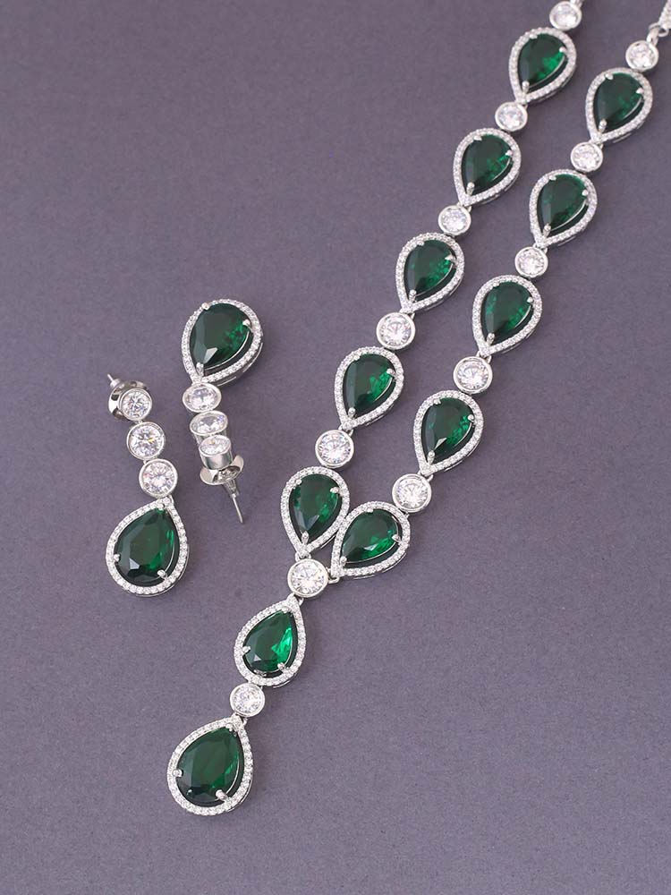 Emerald Zuri Zirconia Jewellery Set