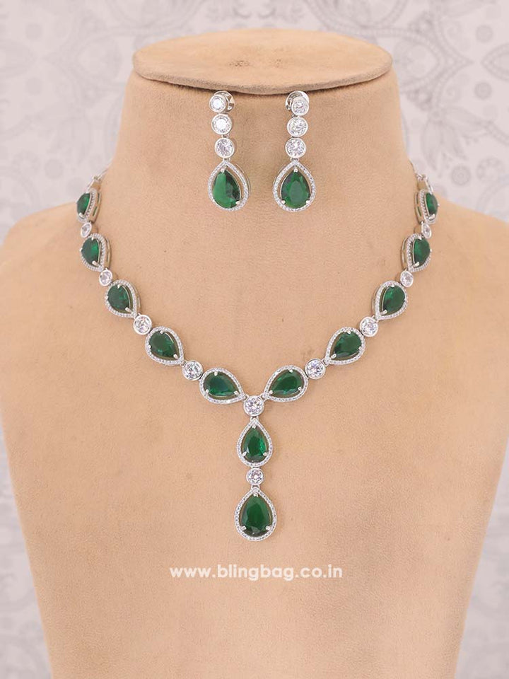 Emerald Zuri Zirconia Jewellery Set