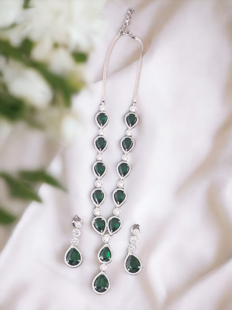 Emerald Zuri Zirconia Jewellery Set