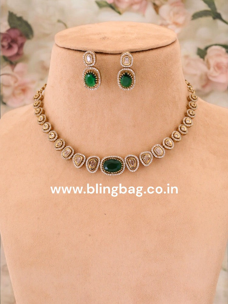 Emerald Angelika Victorian Jewellery Set - New Arrival