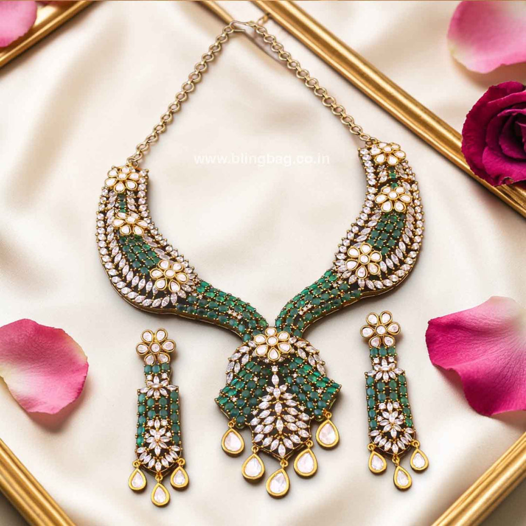 Emerald lmiaa Hasli Victorian Jewellery Set