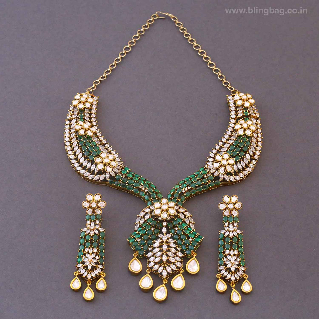 Emerald lmiaa Hasli Victorian Jewellery Set