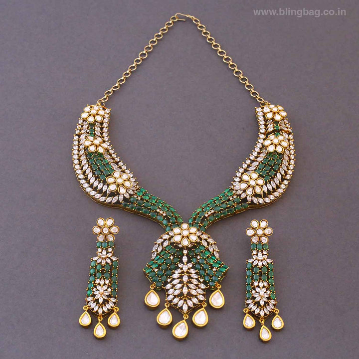 Emerald lmiaa Hasli Victorian Jewellery Set