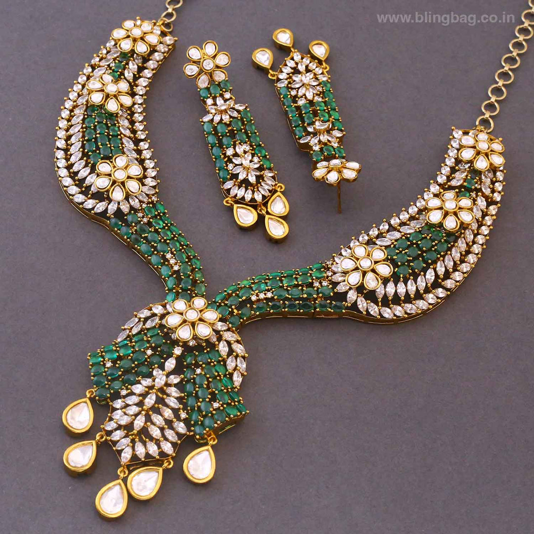 Emerald lmiaa Hasli Victorian Jewellery Set