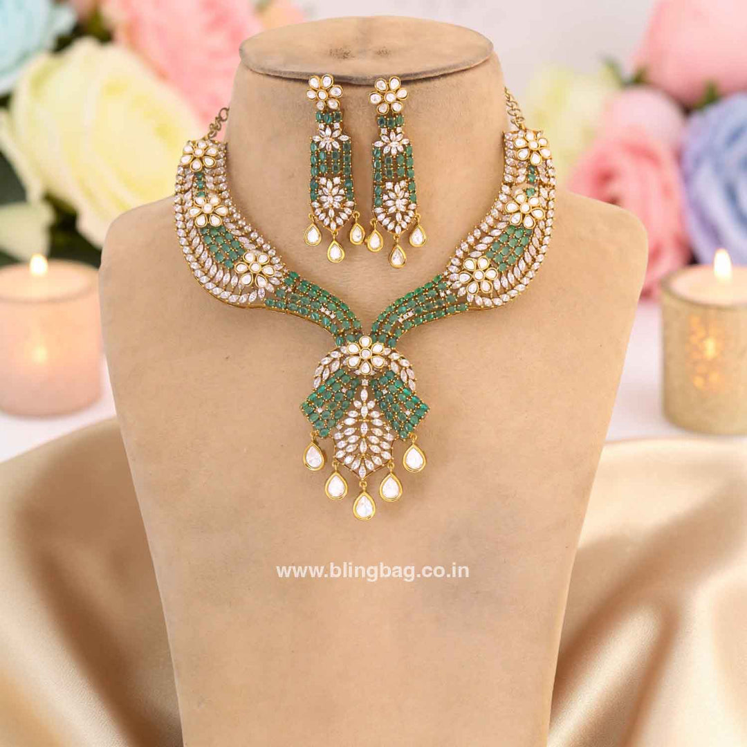 Emerald lmiaa Hasli Victorian Jewellery Set