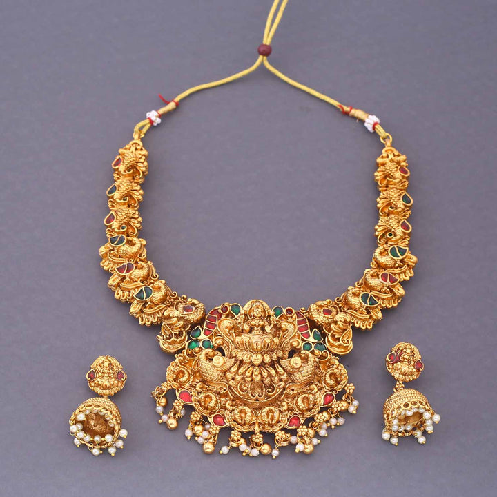 Golden Aalayaa Hasli Temple Jewellery Set - New Arrival