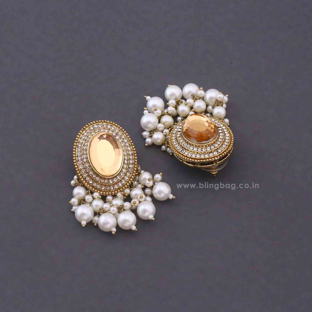 Golden Aamani Danglers