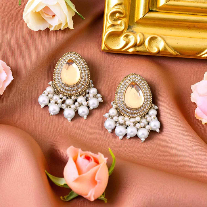 Golden Aanchal Danglers